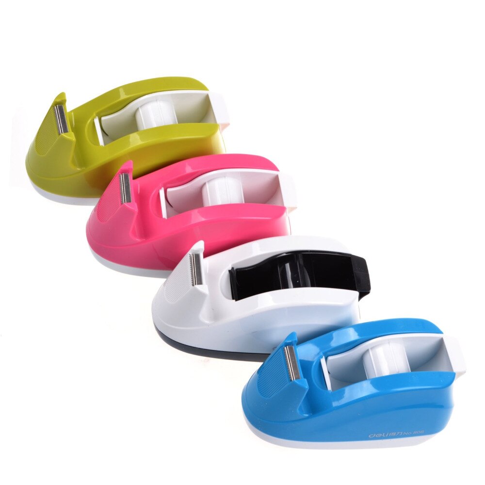 Heavy Duty Tape Dispenser ,Weighted Base, Nonskid Pad for One-hand Dispensing Color Random