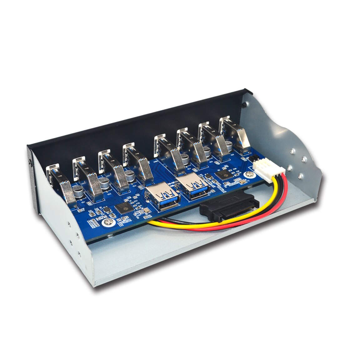 8 Port USB Hub USB3 5.25 USB 3.0 Front Panel Splitters USB 3.0 Hub for PC USB-HUB Multiple USB3.0 HUB Splitter Hubs for Computer