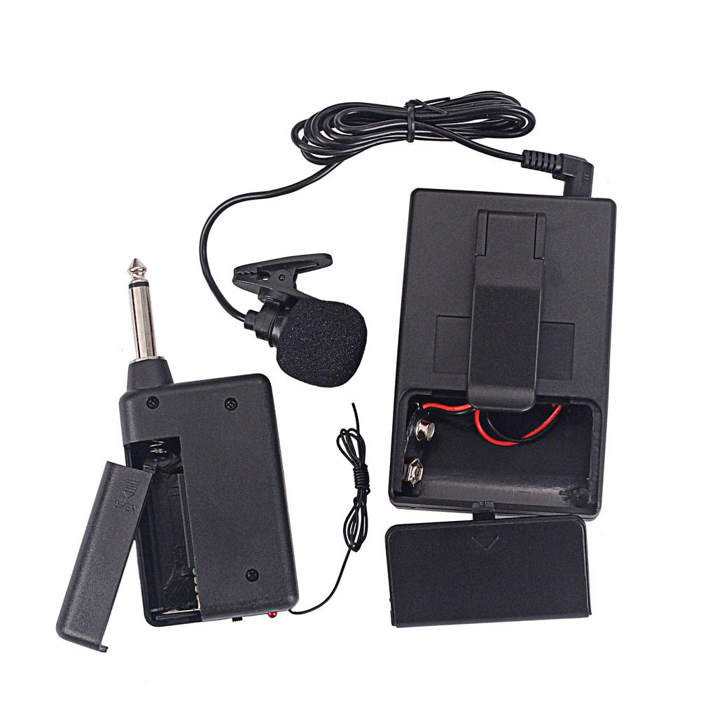 1pc Wireless FM Transmitter Receiver Lapel Clip On Microphone Mic System Set for Wedding Meeting Wireless Receiver Lapel