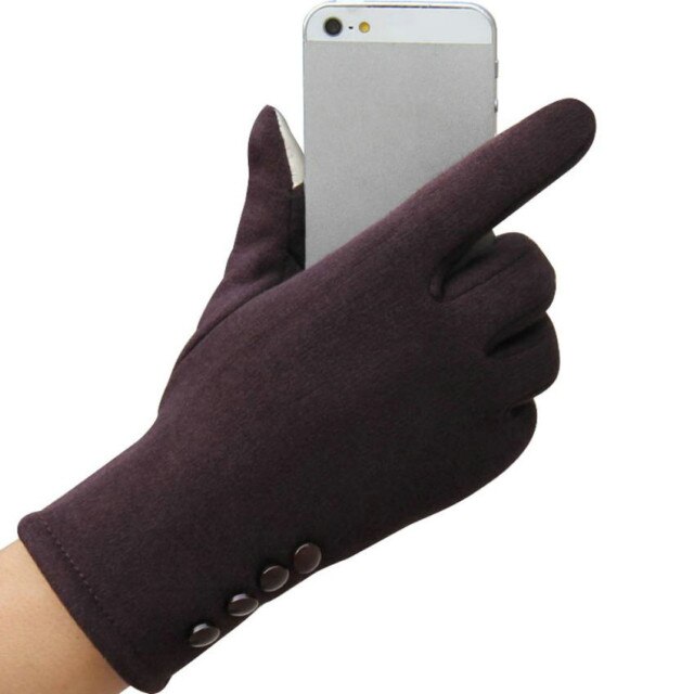 Women's Cashmere wool Gloves Winter Warm thick touch screen gloves Solid Mittens Outdoor Sport Warm Gloves