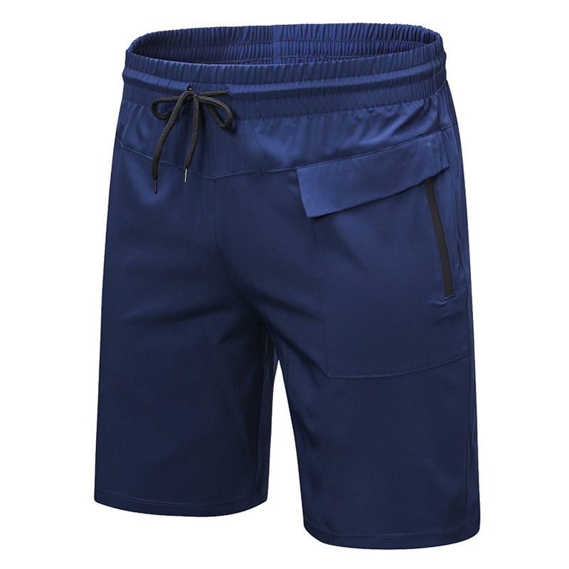 Men Gym Shorts Running Shorts Breathable Quick Dry Fitness Zipper Pockets Training Fitness Compression Sports Jogging Short Pant