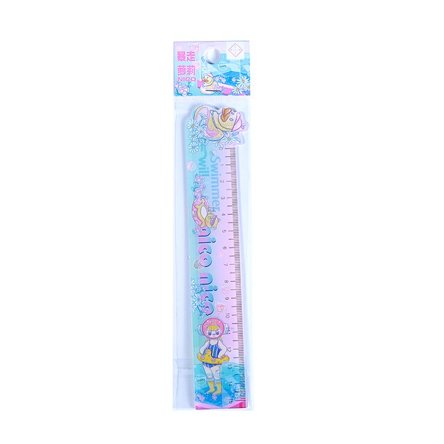 15CM Cartooon Acrylic Ruler Multifunction DIY Drawing Tools Student Rulers Double-duty School Office Stationary Supplies Escolar: 3