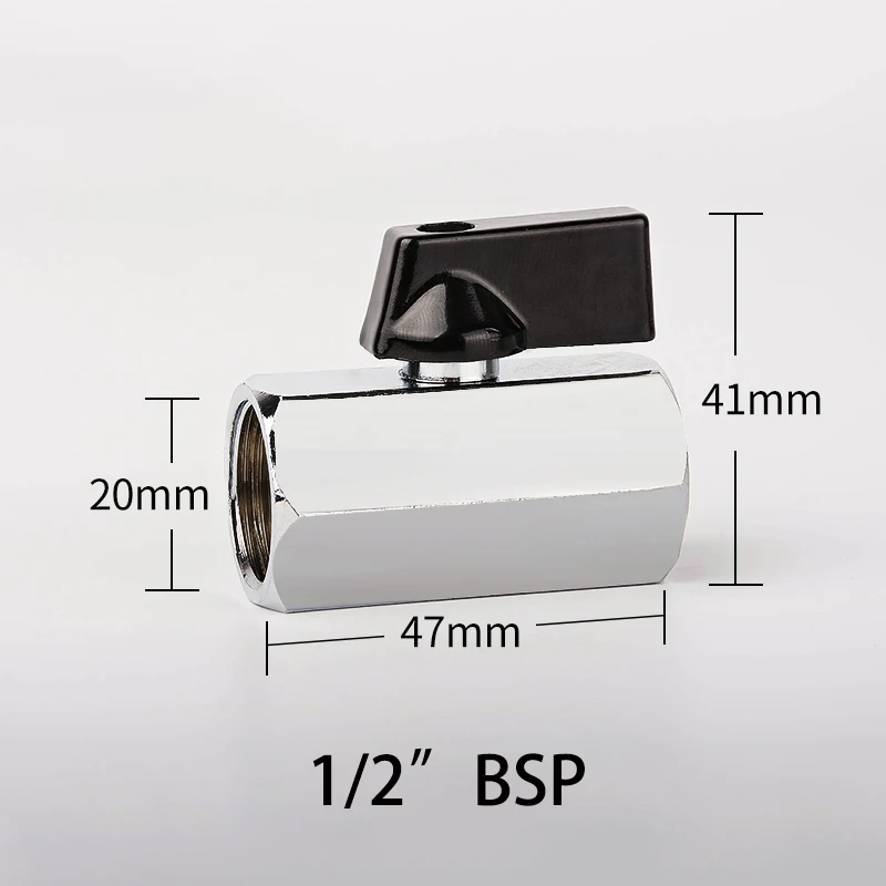 1/8" 1/4" 3/8" 1/2" Threaded Mini Brass Ball Valve BSP Male To Female Air Compressor Water Gas Oil Shut Off Valve: PURPLE