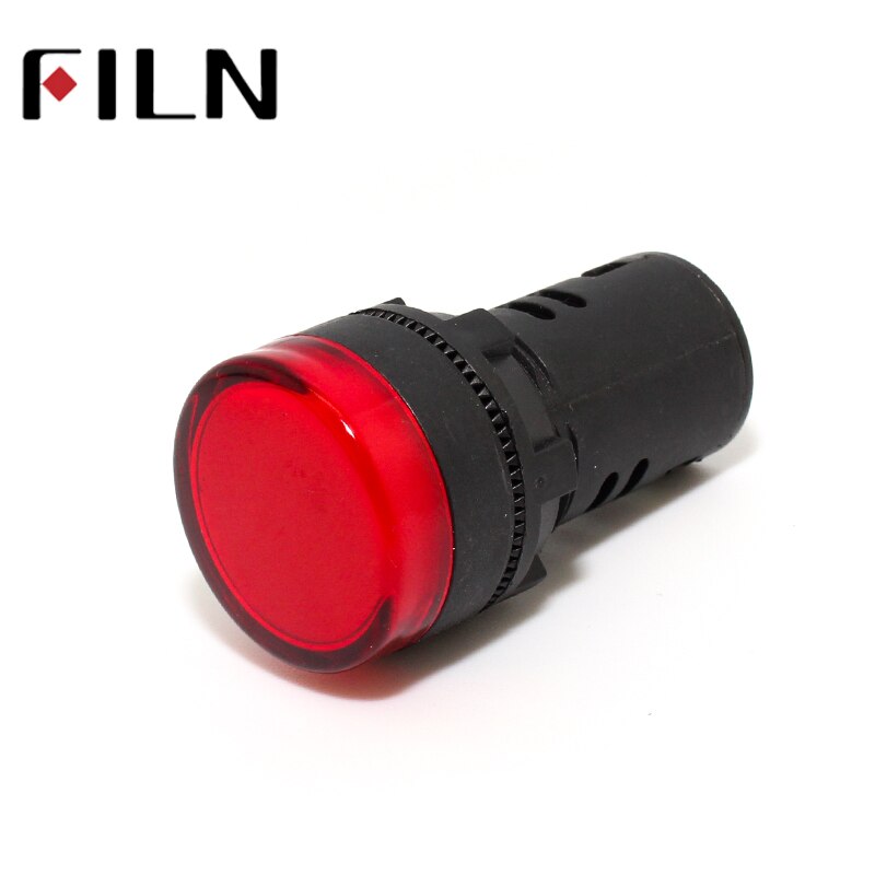 AD16 22mm señal indicador de potencia led de luz de plástico rojo verde azul Amarillo Blanco 12v 12v 24v 220v