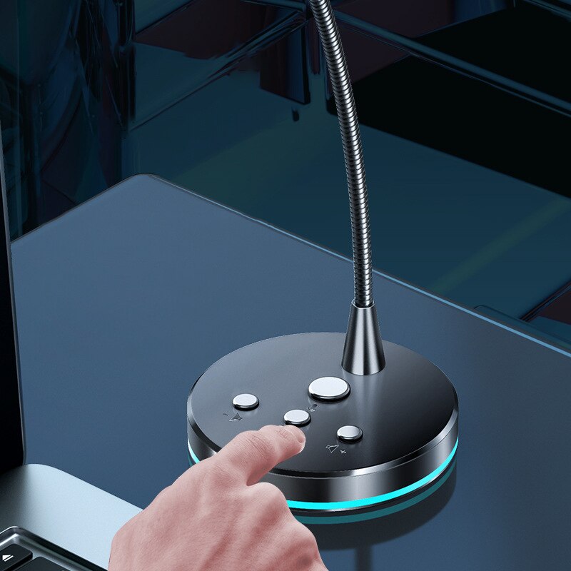 Computer Microphone 360° Adjust Freely Studio Speech Microphone Gaming Chatting Live Conference USB Microphone Desktop PC