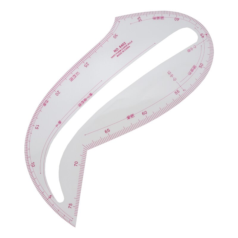 6404/8402/8511 DIY Sewing Sleeve Curve Patchwork Ruler Tailor Tailor Transparent Drawing Template Clothing Cutting Pattern Ruler: 8402