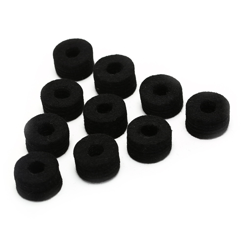 10 stk trommesett cymbal filt pads perkusjon tilbehør kit pad beskyttelse effekt for tromme skiver filt