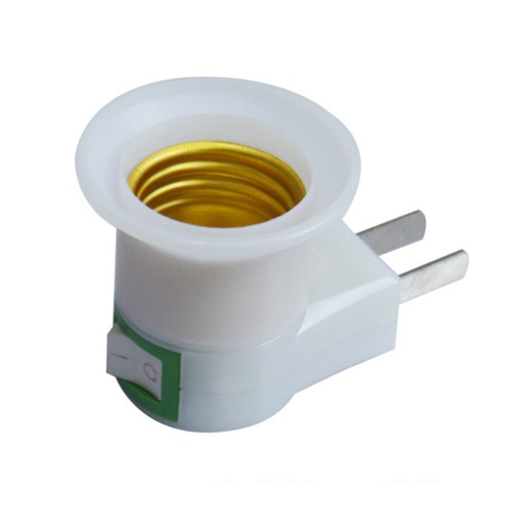 Stekker netstroom 220v naar  e27 lampen fitting adapter halogeen led spaarlamp met aan/uit schakelaar