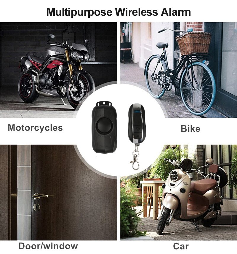 Wireless Alarm Bike Bicycle Security System With Remote Control Anti-Theft Alarm System Kits Security Alarm Security Protect