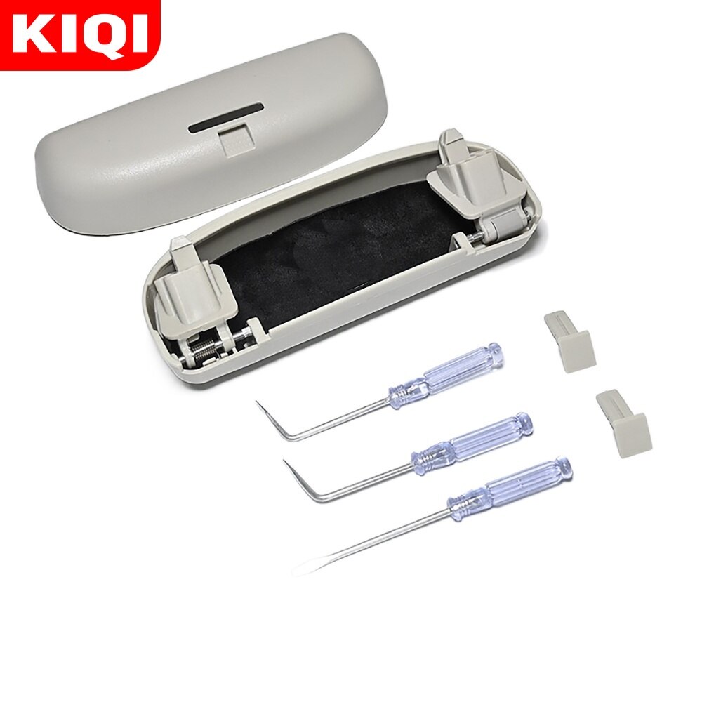 KIQI Accessories for VW Golf 8 MK8 Golf8 - Car Glasses Holder Driving Sunglasses Case Storage Box Replace Grab Handle