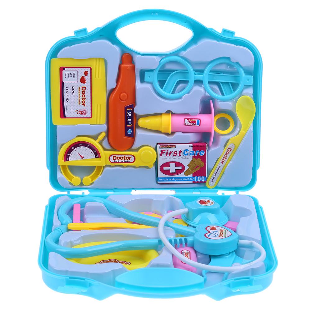 15 Stks/set Kinderen Pretend Play Speelgoed Set Kids Draagbare Arts Verpleegkundige Koffer Medische Kit Play Arts Speelgoed Kinderen Educatieve Rol: 03