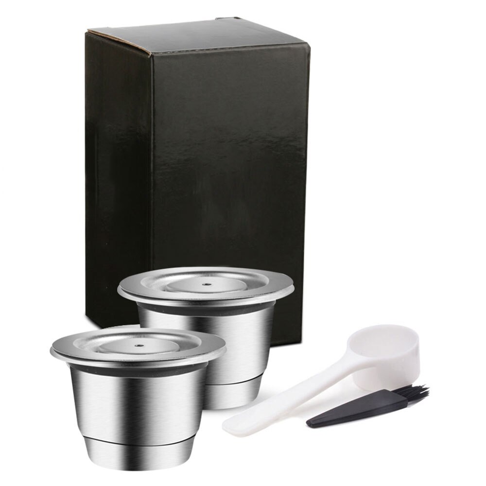 Reusable Coffee Capsule For Nespresso Reutilisable Inox Refillable Capsule Crema Espress Stainless Steel Refillable For Espresso