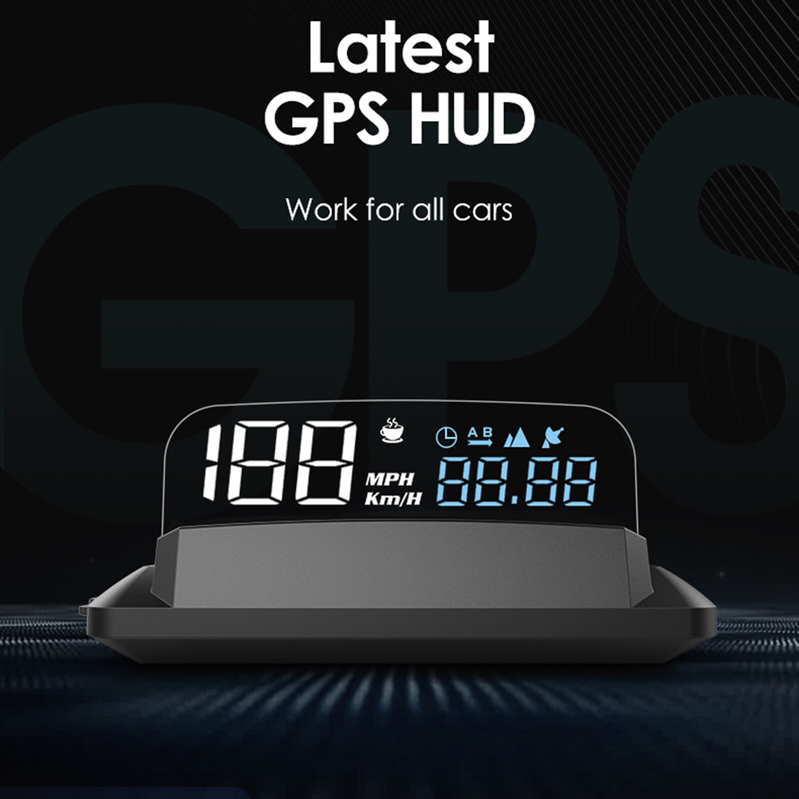 Car Head Up Display Dual System Navigation Head Up Display Vehicles GPS Speedometer Head Up Projector for Cars Truck Vehicles