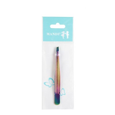 1 Pc Rvs Wenkbrauw Wimper Pincet Slant Tip Professionele Ontharing Eye Brow Verwijderen Clip Vrouw Facial Makeup Tools: colorful