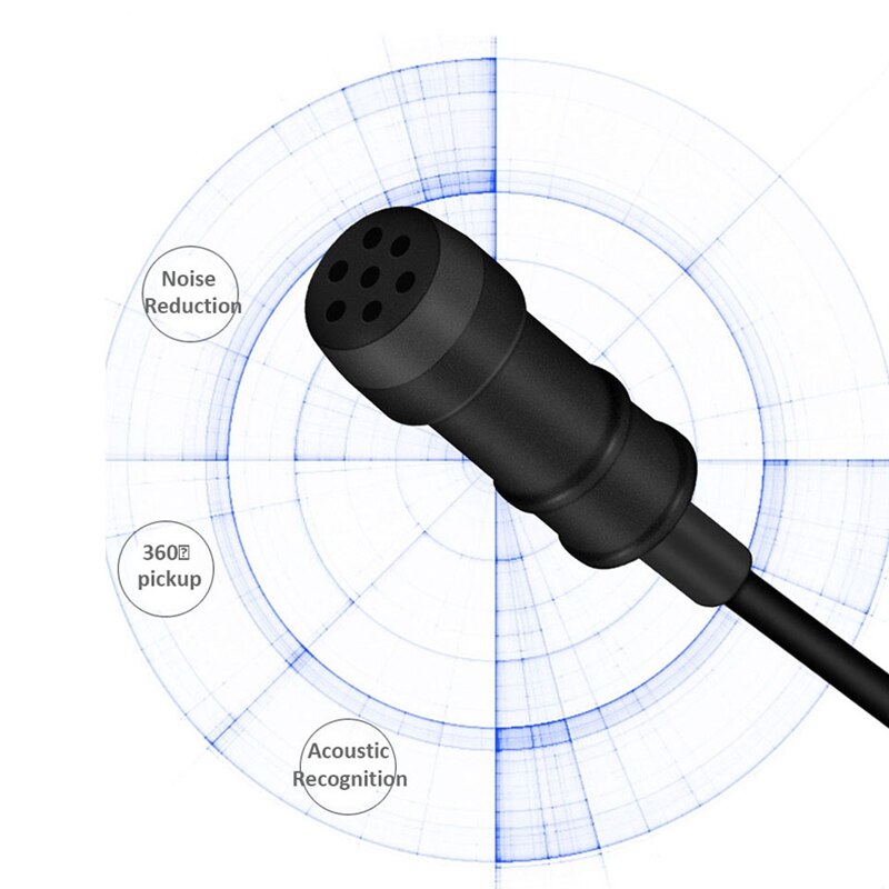 Lavalier Microphone Lapel Condenser Mic Omnidirectional Noise Canceling for Camera and Phone