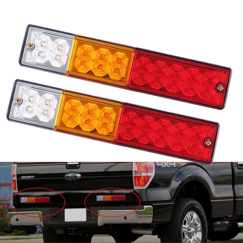 For Truck Trailer Caravans UTE Campers ATV Boats Waterproof Durable Car LED Red Rear Tail Light Warning Lights External Light