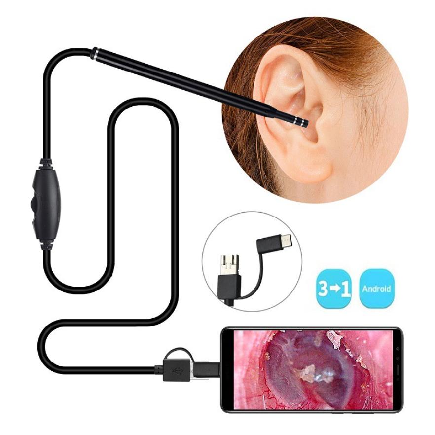 Wifi endoskop kamera til android smartphone mini vandtæt blødt usb kabel inspektion borescope kamera 5.5mm 2m til iphone pc