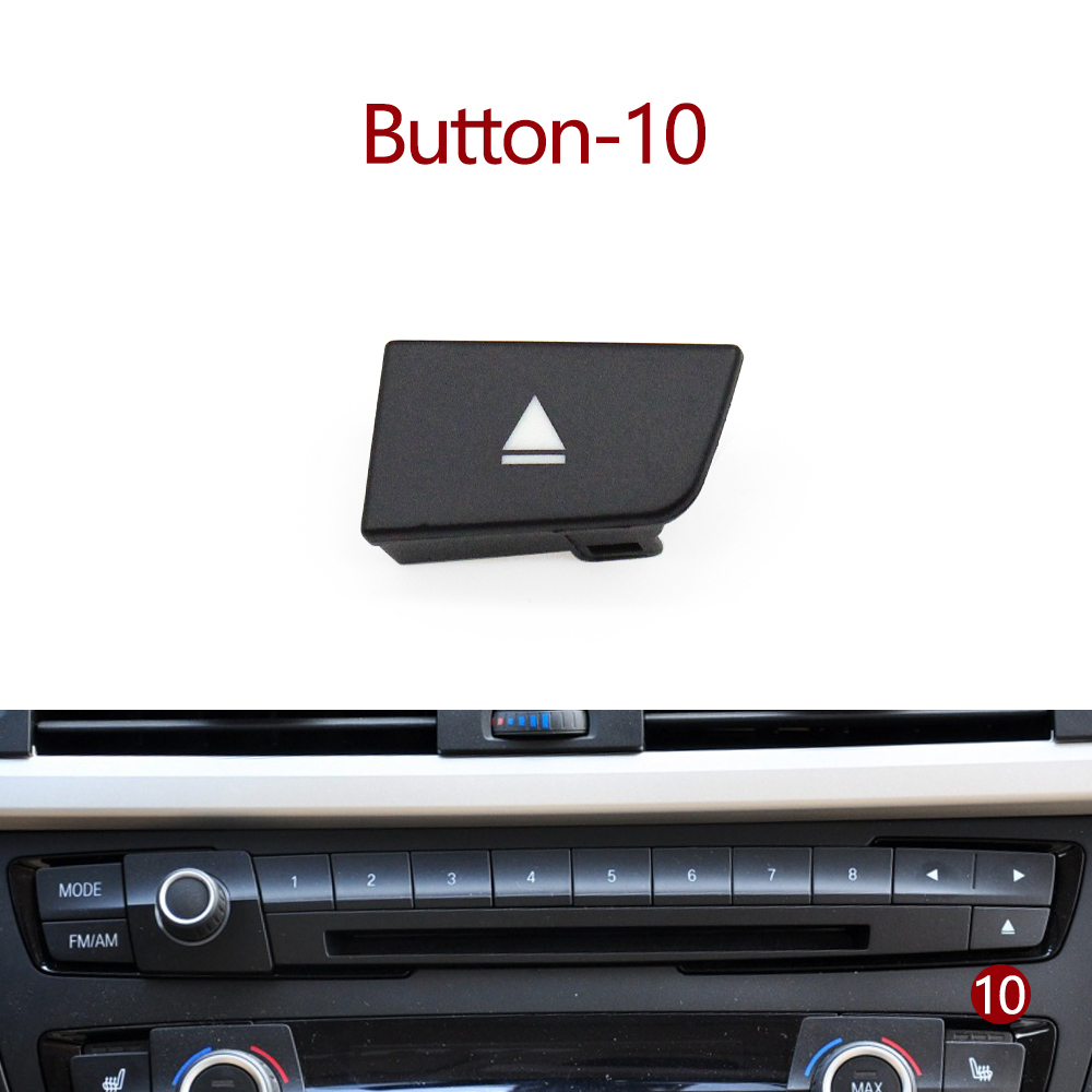 Panel frontal de coche, reproductor de CD de Radio, botón de dígitos, botones de interruptor, cubierta embellecedora para BMW M3 M4 F20 F21 F22 F30 F32 F35 F34 F36: YELLOW