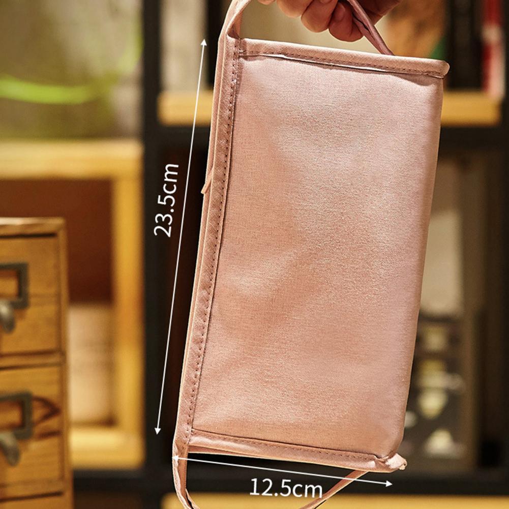 Large Capacity Pencil Case Double Handle Canvas Pencil Bag Storage Box School Stationery Organizer Pencil Storage Pouch Bag