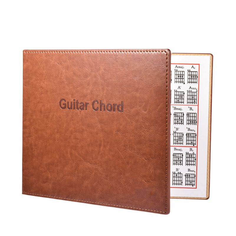 Guitar Chord Book PU Leather 6 String Tablature Guitarra Finger Exercise Sheet