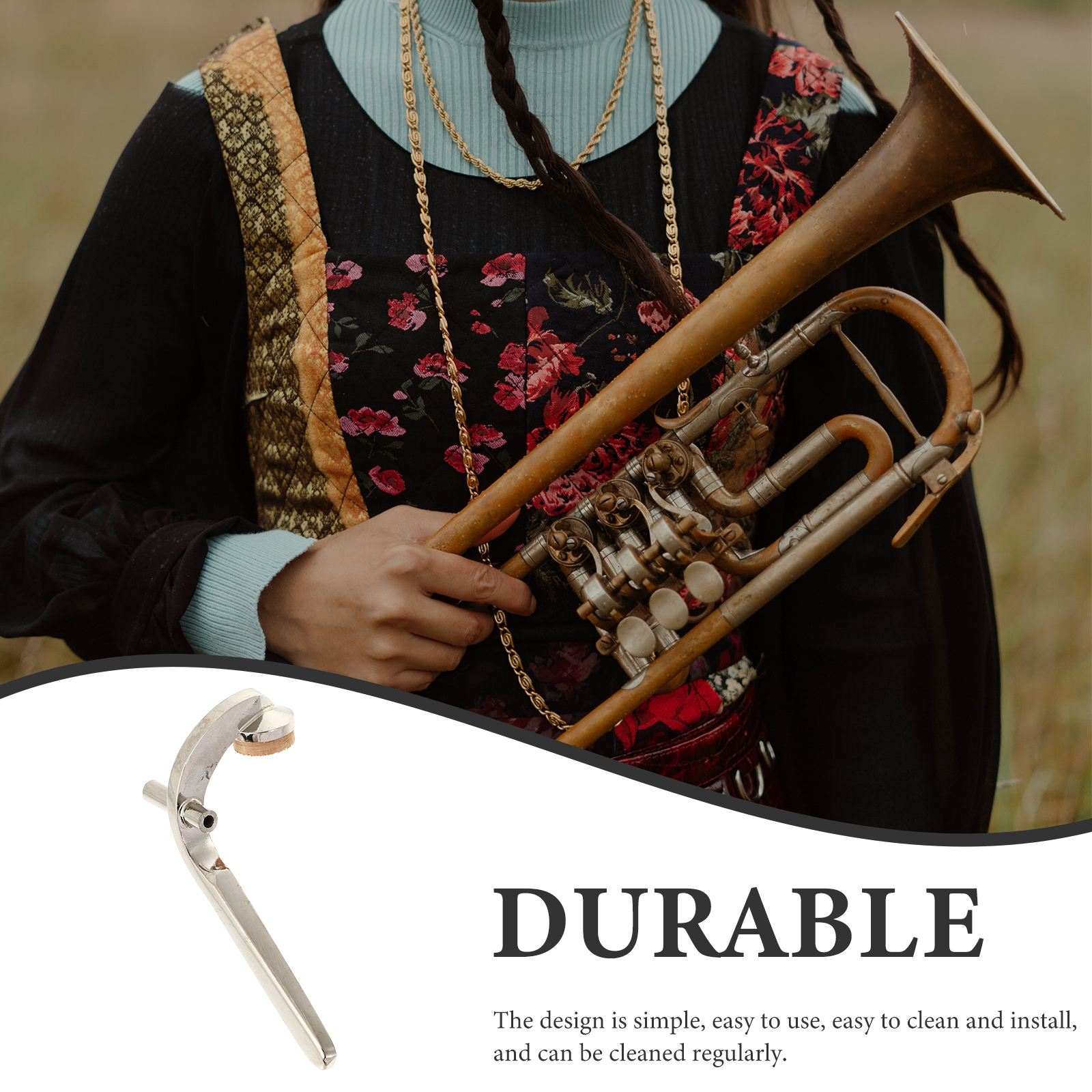 1Set Trombone Accessory Watergate Key With Cork Pad Trombone Accessory Silver Draining Valves Replacement