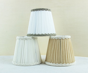 Dekorativ lampeskærm, små hvide lampeskærme til væglampe eller lysekroner diy, klip på
