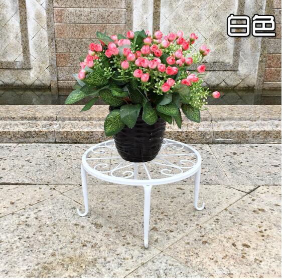 European Simple Wrought Iron Stool Flower Stand Balcony Living Room Bedroom Room Restaurant Showroom Potted Shelf Pot Rack: 24x13cm  H