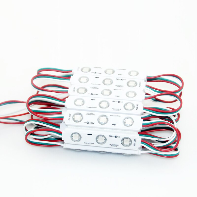 60Pcs DC12V WS2811 Rgb Led Strip 5050 3 Led Droom Kleur Led Modules IP65 Waterdicht Voor Reclame Brief Led teken Backlight