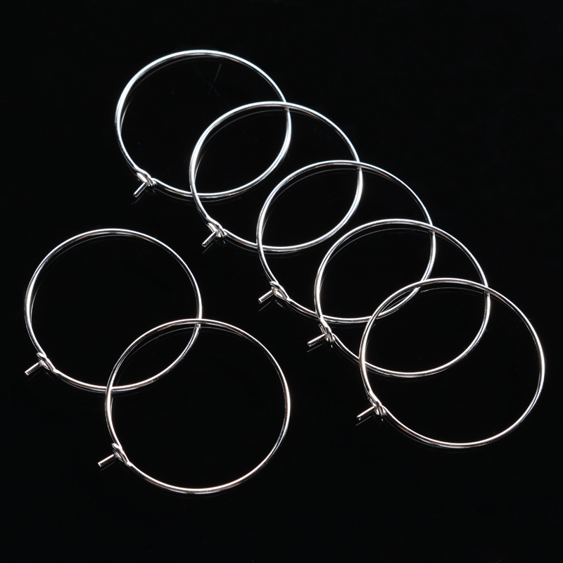 100 stk 20/25/30mm vinglas bøjler vin charme ringe runde øreringe wire ringe bøjler fest drikke vinmærkning værktøjer
