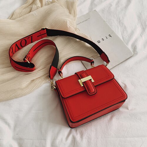 191228 Ivog Aankomst Dagelijks Dames Schouder Crossbody Handtas Zwart Wit Geometrische Mode Pu Hand Tassen Voor Vrouwen: Rood