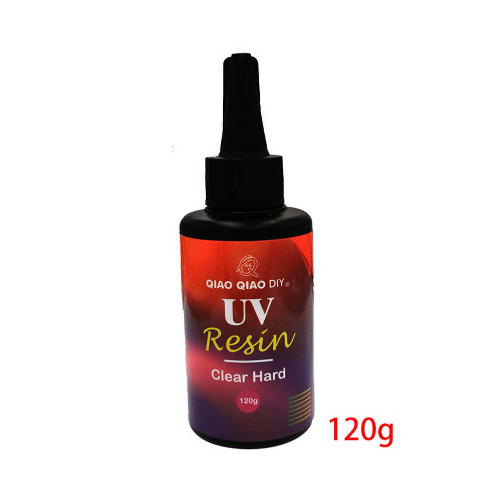 UV Resin Curing Epoxy Resin Hard Ultraviolet Glue Quick-drying Sunlight Activated Hard for DIY Jewelry Making: 120g