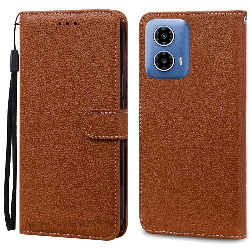 For Motorola G04 Case Leather Wallet Flip Phone Case For Moto G04 Case Book Cover For Motorola Moto G04 Case Cover Fundas Shell