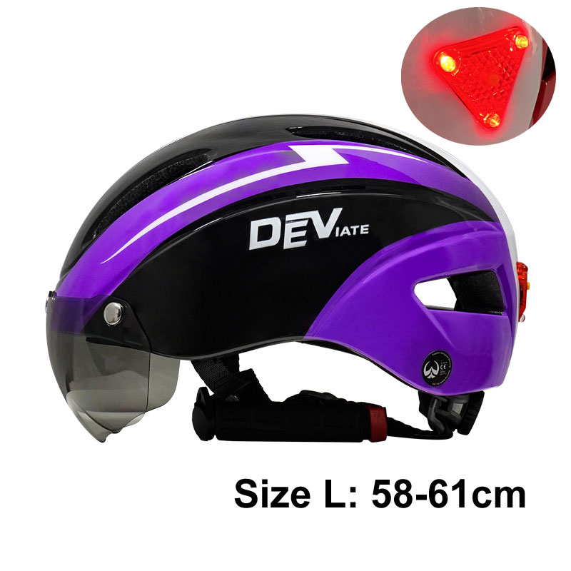 Fietshelm Mannen Vrouwen Led Licht Helm Weg Berg Magnetische Lens Fietshelm Voor Fietsen Sport Skateboard Scooter: YELLOW