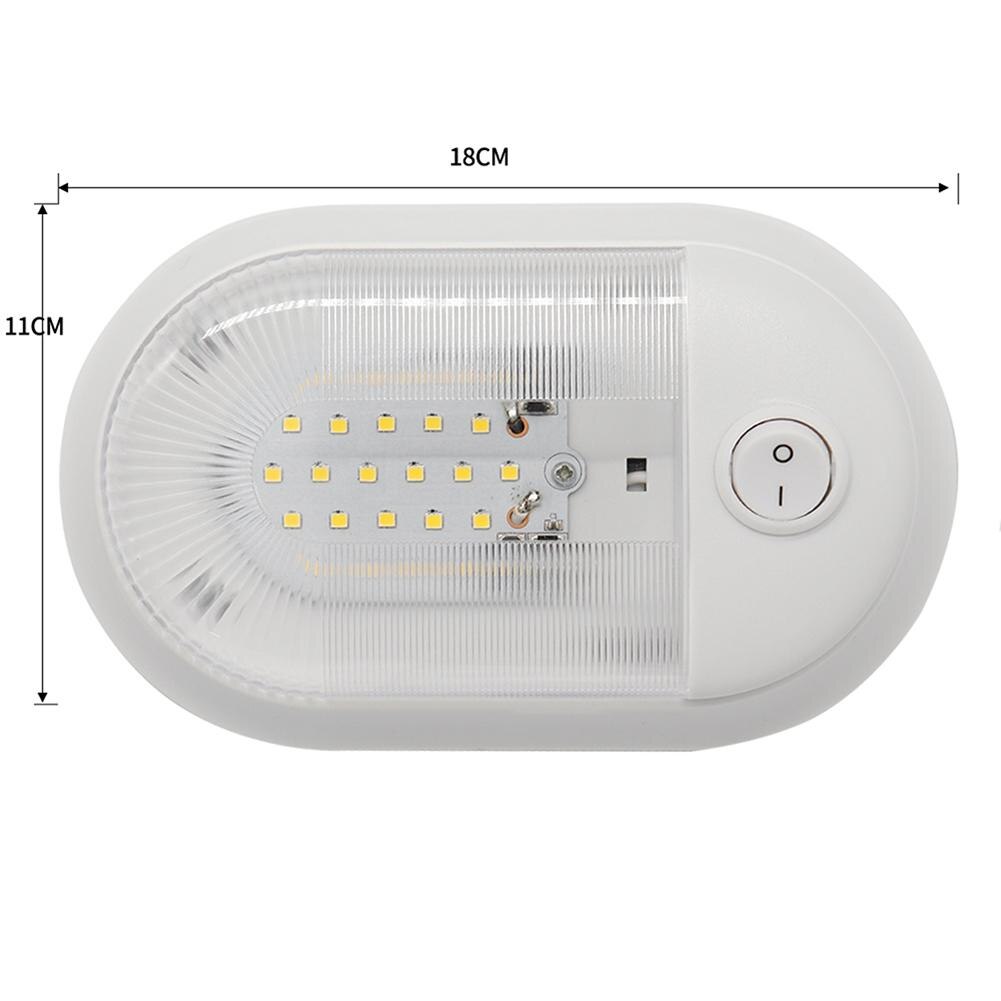 24 LED Ceiling Dome Light 12V/24V with On/Off Switch for RV Marine Yacht Camper Low Consumption and High Brightness