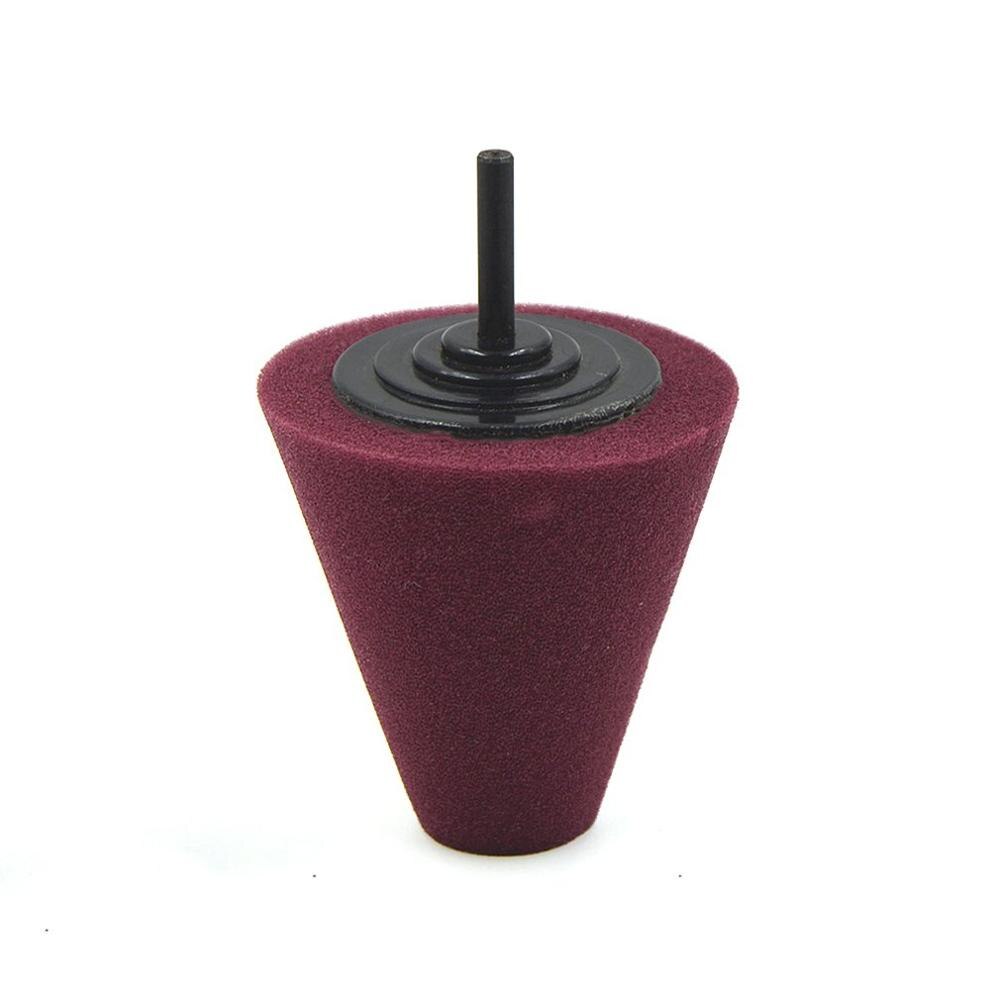 1 Pcs Car Polishing Sponge Conical Shape Wheel Hub Tool Auto Burnishing Foam disc For Car Cleanning Buffing Pads Accessories: Red