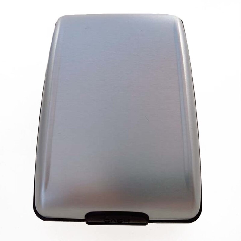 Men RFID Anti-Theft Credit Card Holder Cards Case Pocket Wallet Organizer: Silver