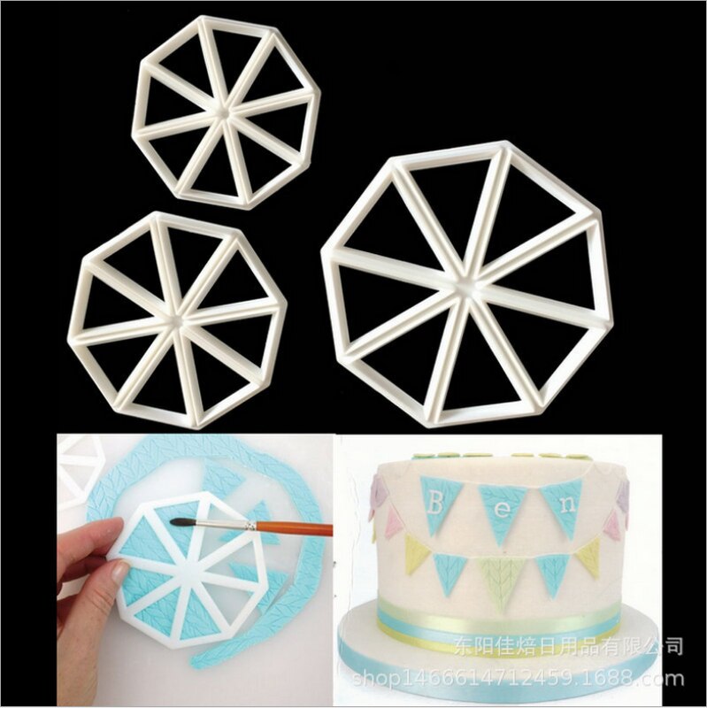Driehoek Vlag Cutter Mold Cake Side Sugarcraft Fondant Taart Decoreren Kerst Taart Decoreren Gereedschappen Keuken Accessoires