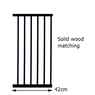 Gate child gate fence baby gate barrier stair protection gate pet solid wood kids pet fence: 42 black