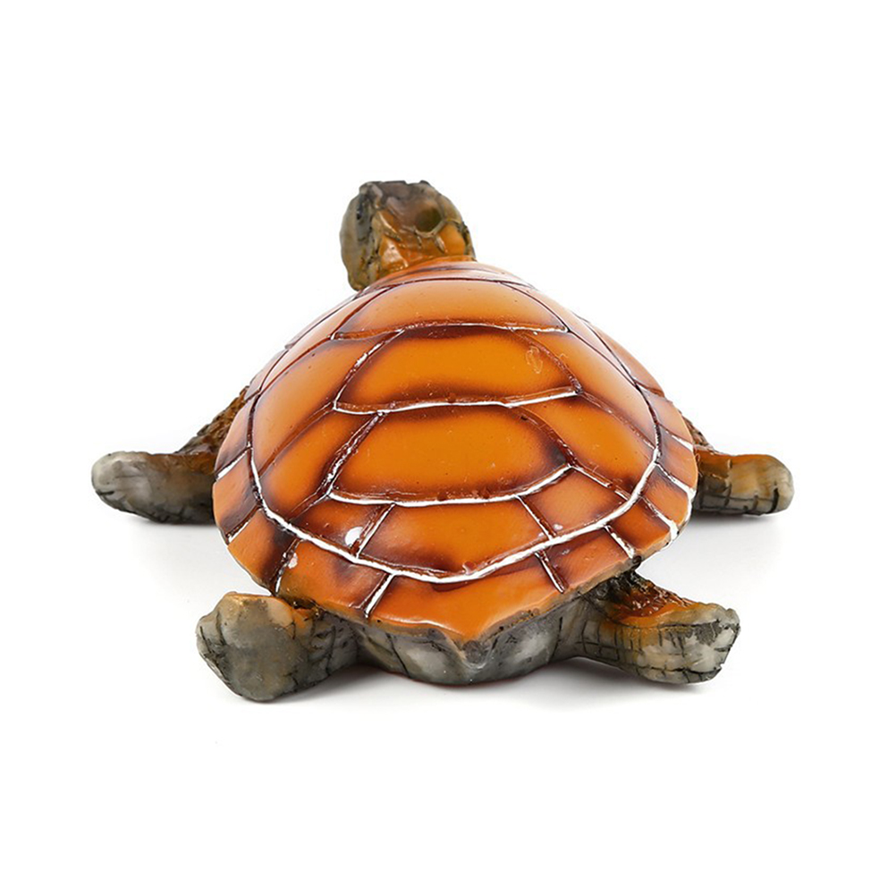 2pcs Resin Tortoise Underwater Aquarium Landscape Ornament Fish Tank Decorative Turtle