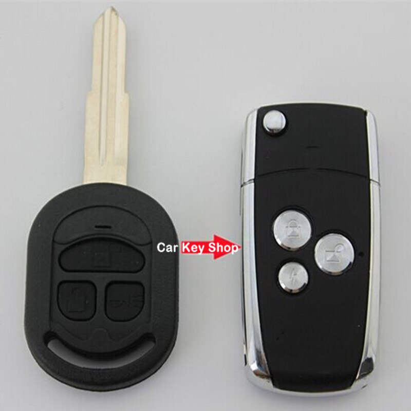 3 Button Remote Flip Folding Key Fob Keyless Shell Case Fit Voor Buick Excelle HRV Chevrolet
