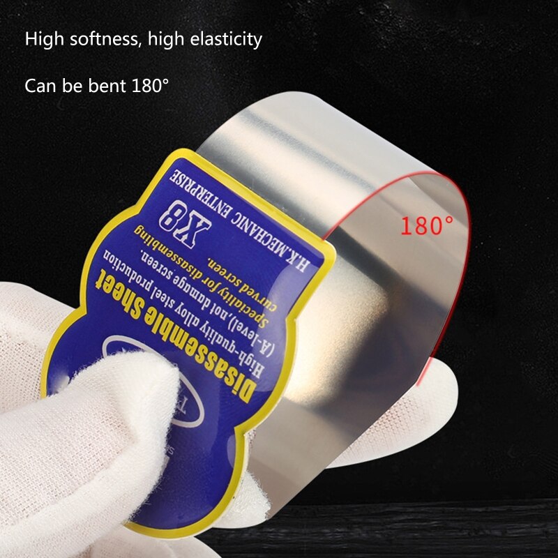X8 Disassembly Sheet High Toughness 0.1mm Thickness Curved Screen Edge Screen Pry Opening Split Tool for Mobile Phones Repair