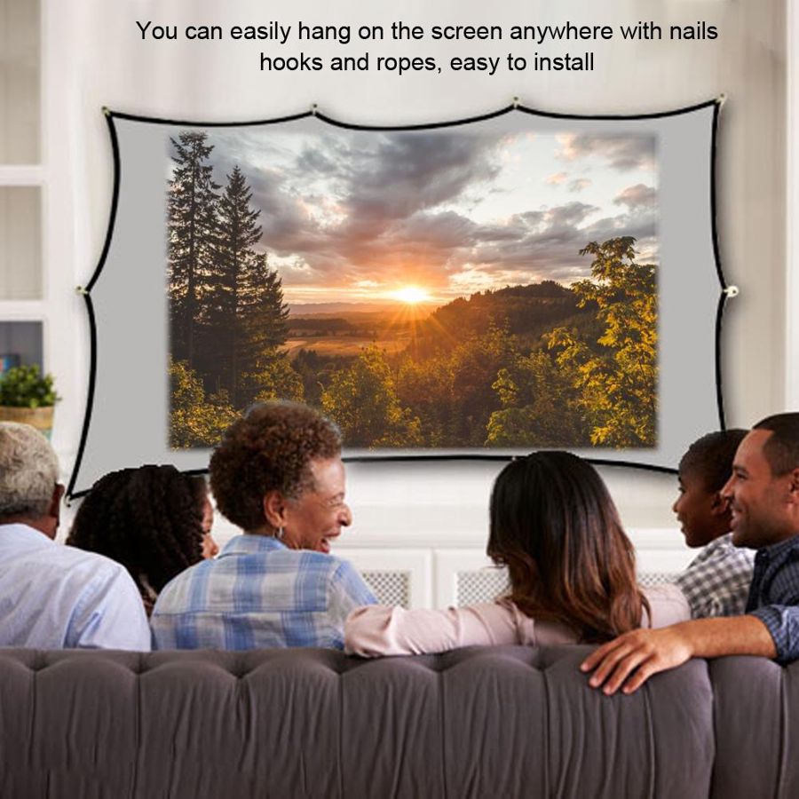 16:9 Portable HD Projector Screen Foldable Projection Curtain for Home Cinema Theater Projector Screen