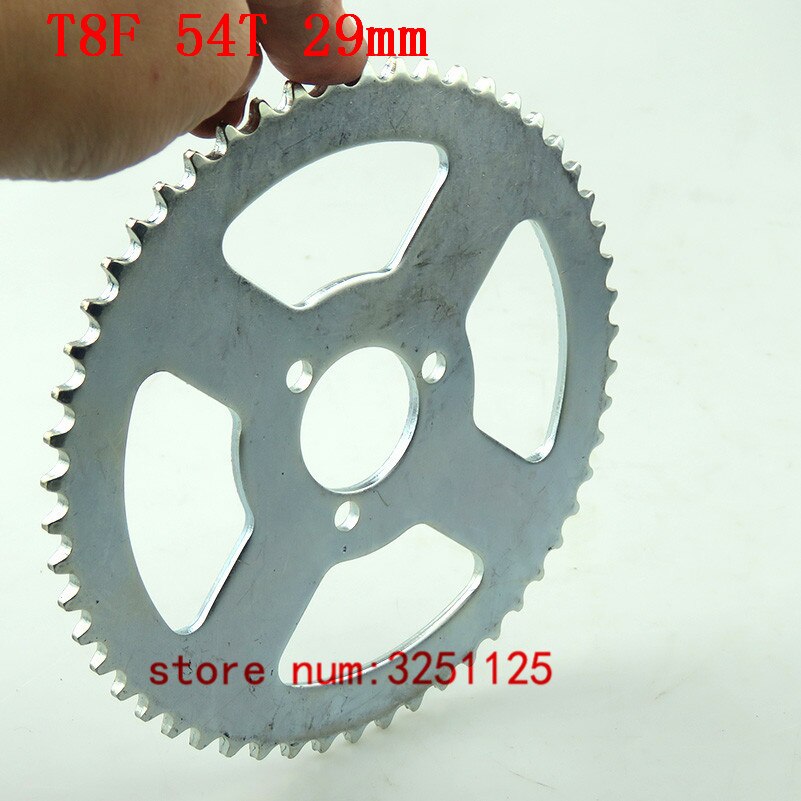 Silver Tooth disc T8F 54T 29mm / 140mm 54 Tooth Rear Chain Sprocket For 47cc 49cc Pocket Bike Mini Moto Quad ATV
