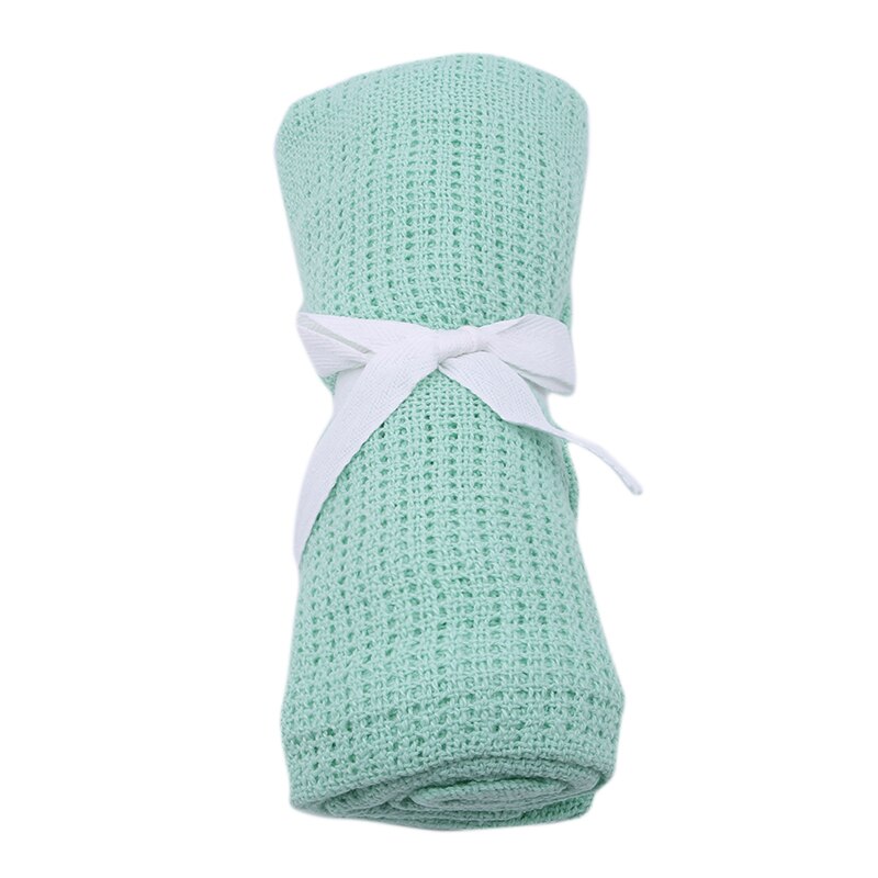 Newborn Baby Blankets Super Soft Cotton Crochet Summer Sleeping Bed Supplies Hole Wrap Air-conditioning blanket for Baby 90*70cm