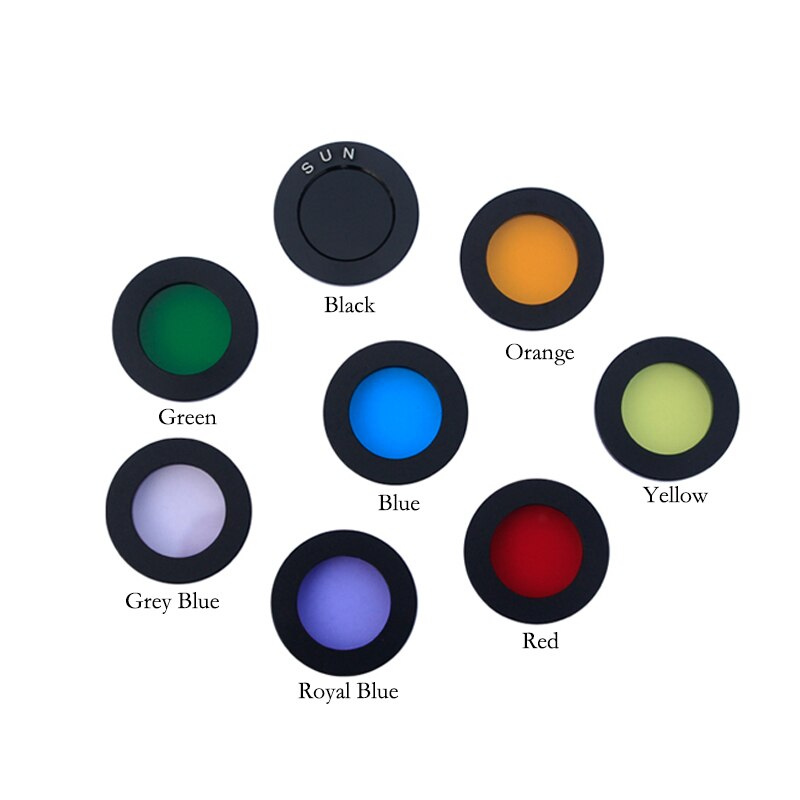 1.25 "Astro filtres de couleur noire pour télescopes astronomiques oculaires lentille planètes filtre de nébuleuse M28x0.6 métrique fil fin