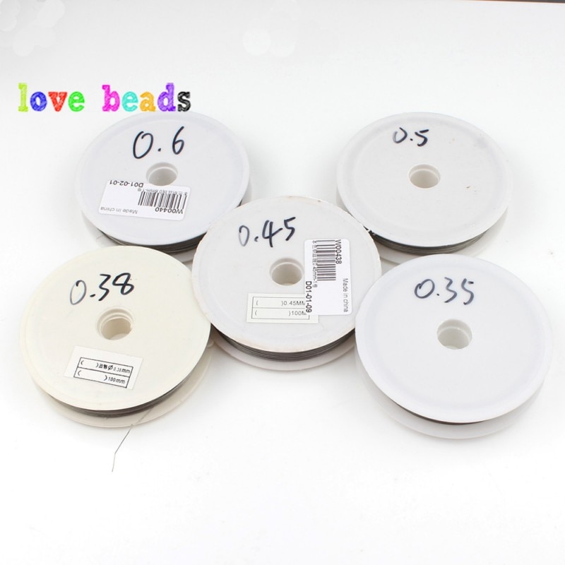 Staal Kleur Tone Kralen Draad 0.3/0.38/0.45 Mm Gecoat Roestvrij Stalen Koord Lijn Handgemaakte Diy Voor Sieraden maken Vinden Armband