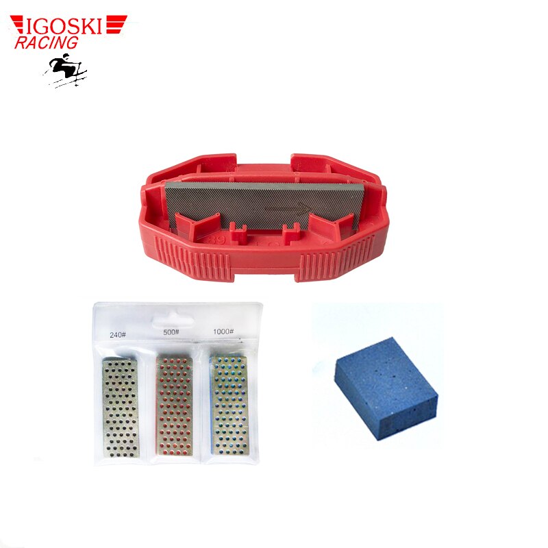 Ski snowboard tuning værktøj fil polish reparation reparere fix edge care kit side ski vinkel: Sæt 2