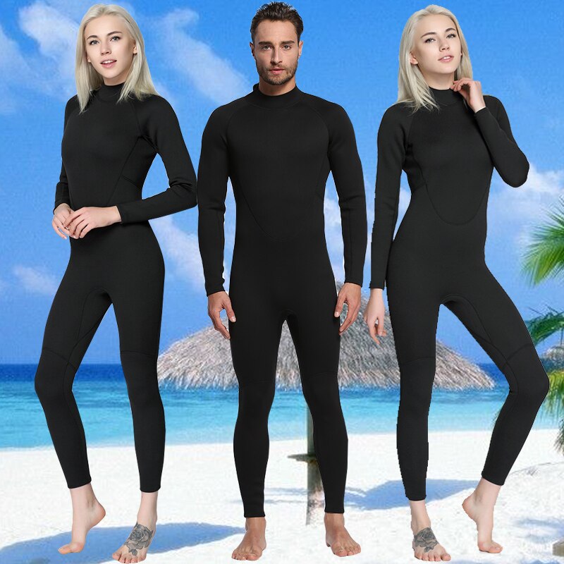 Traje de neopreno de 2 mm para hombre y mujer, para buceo, surf, mantener a flote, traje húmedo completo