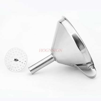 Stainless steel funnel oil drain thick food grade funnel pourer large diameter filter oil residue