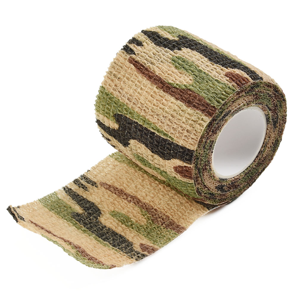 Handwerkzeug Camo Form Wiederverwendbare selbstklebende Camo Jagdgewehr bieten Isolierung Stoffband Wrap Polyester Tarnung Ausrüstung: Orange